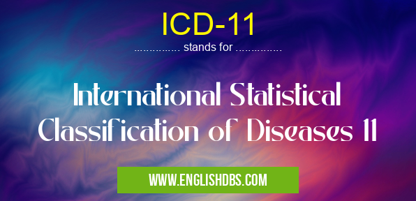 ICD-11 means International Statistical Classification of Diseases 11 ICD-11