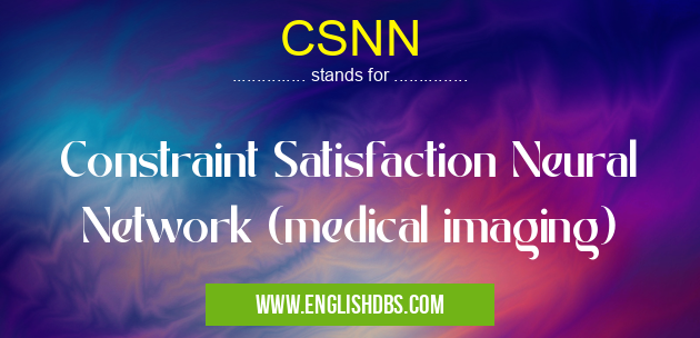 CSNN means Constraint Satisfaction Neural Network (medical imaging) CSNN