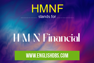 HMNF means H M N Financial HMNF
