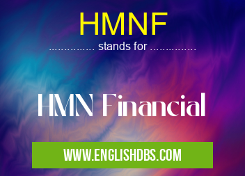 HMNF means HMN Financial HMNF