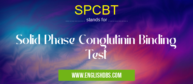 SPCBT means Solid Phase Conglutinin Binding Test SPCBT