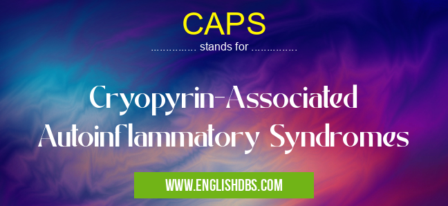 CAPS means Cryopyrin-Associated Autoinflammatory Syndromes CAPS