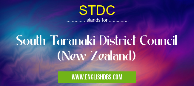 STDC means South Taranaki District Council (New Zealand) STDC