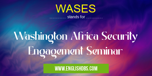WASES means Washington Africa Security Engagement Seminar WASES