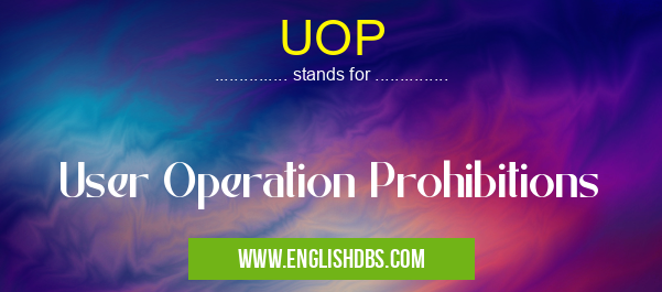 UOP means User Operation Prohibitions UOP
