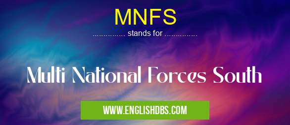 MNFS means Multi National Forces South MNFS