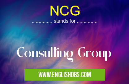 NCG means Consulting Group NCG