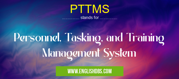 PTTMS means Personnel, Tasking, and Training Management System PTTMS