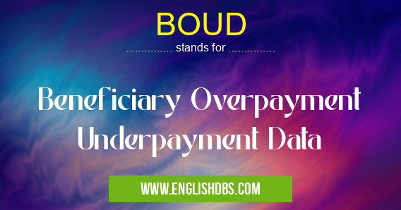 BOUD means Beneficiary Overpayment Underpayment Data BOUD