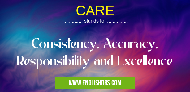 CARE means Consistency, Accuracy, Responsibility and Excellence CARE