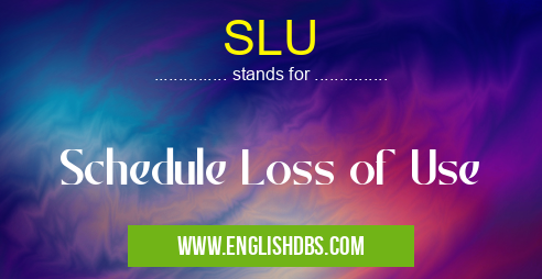 SLU means Schedule Loss of Use SLU