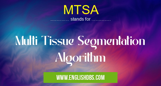 MTSA means Multi Tissue Segmentation Algorithm MTSA