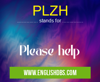 PLZH means Please help PLZH