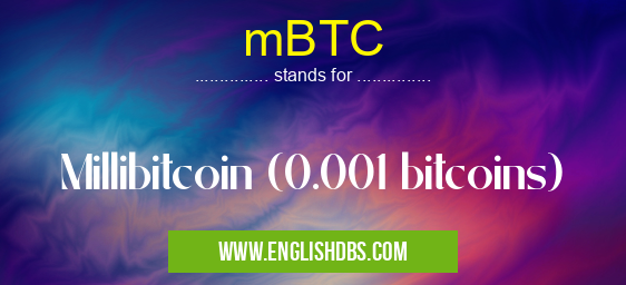 mBTC means Millibitcoin (0.001 bitcoins) mBTC