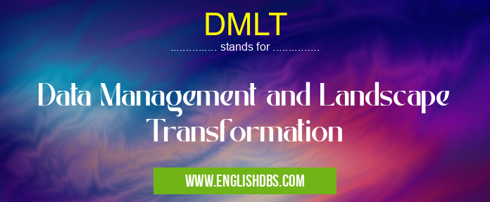 DMLT means Data Management and Landscape Transformation DMLT