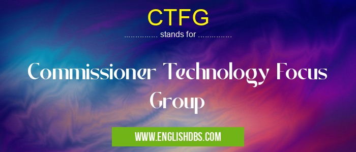 CTFG means Commissioner Technology Focus Group CTFG