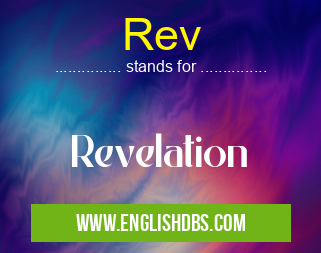 Rev means Revelation Rev