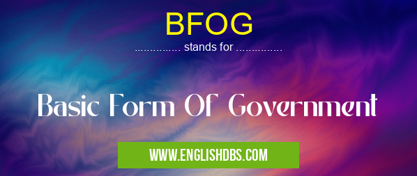 BFOG means Basic Form Of Government BFOG