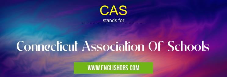 CAS means Connecticut Association Of Schools CAS