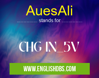 AuesAli means CHG IN_5V AuesAli