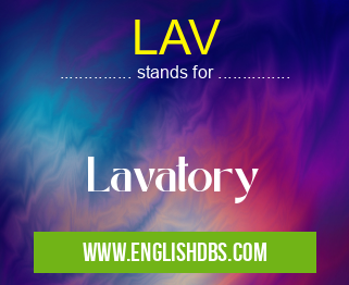 LAV means Lavatory LAV