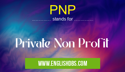 PNP means Private Non Profit PNP