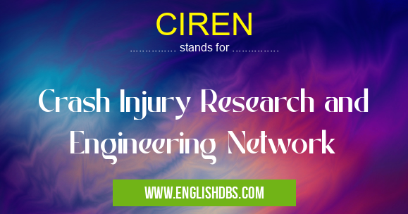 CIREN means Crash Injury Research and Engineering Network
CIREN