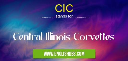 CIC means Central Illinois Corvettes CIC