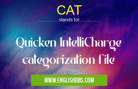 CAT means Quicken IntelliCharge categorization file CAT