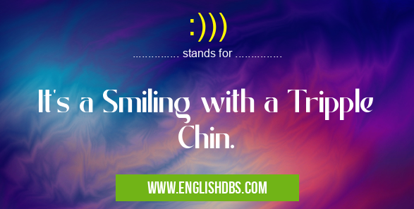:))) means It's a Smiling with a Tripple Chin. :)))