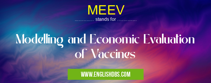 MEEV means Modelling and Economic Evaluation of Vaccines MEEV