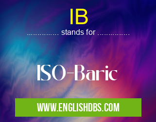IB means ISO-Baric IB