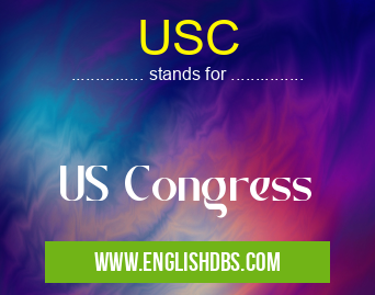 USC means US Congress USC