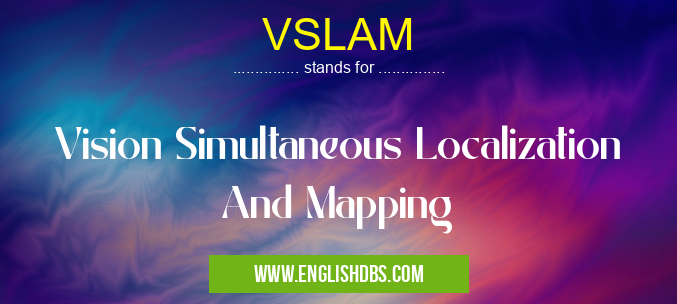 VSLAM means Vision Simultaneous Localization And Mapping VSLAM