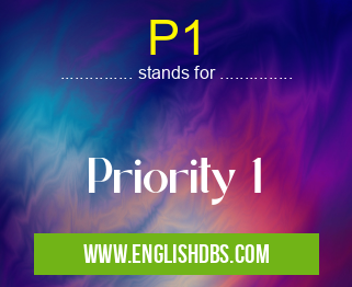 P1 means Priority 1 P1