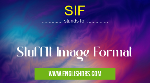 SIF means StuffIt Image Format SIF