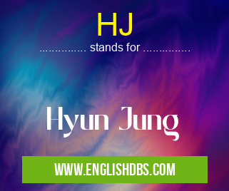 HJ means Hyun Jung HJ