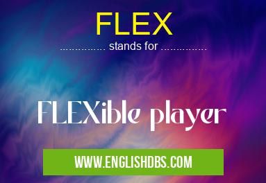 FLEX means FLEXible player FLEX