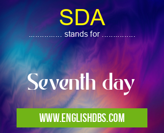 SDA means Seventh day SDA