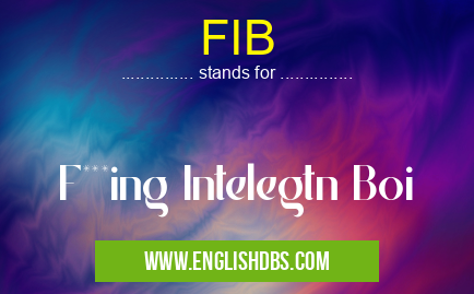 FIB means F***ing Intelegtn Boi FIB