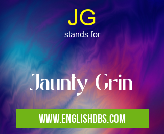 JG means Jaunty Grin JG
