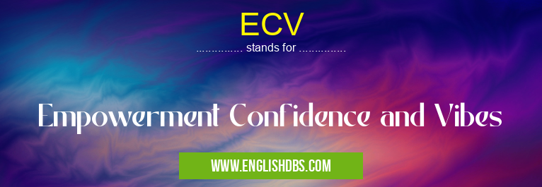 ECV means Empowerment Confidence and Vibes ECV