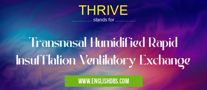 THRIVE means Transnasal Humidified Rapid Insufflation Ventilatory Exchange THRIVE