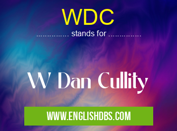 WDC means W Dan Cullity WDC
