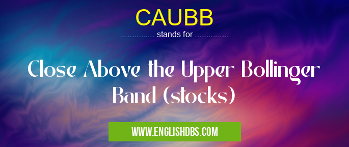 CAUBB means Close Above the Upper Bollinger Band (stocks) CAUBB