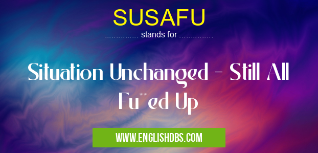SUSAFU means Situation Unchanged - Still All Fu**ed Up SUSAFU