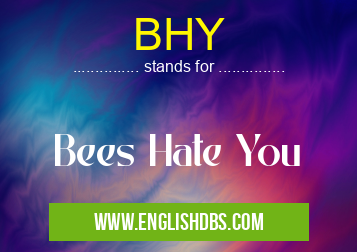 BHY means Bees Hate You BHY