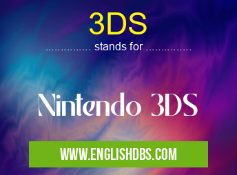 3DS means Nintendo 3DS 3DS