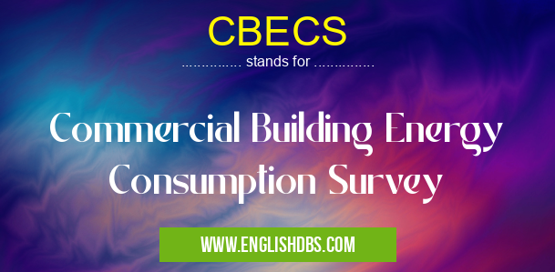 CBECS means Commercial Building Energy Consumption Survey CBECS