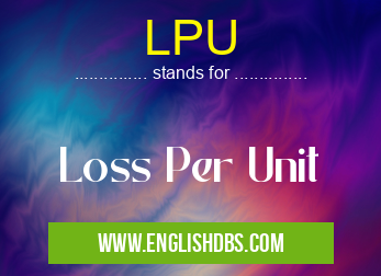 LPU means Loss Per Unit LPU